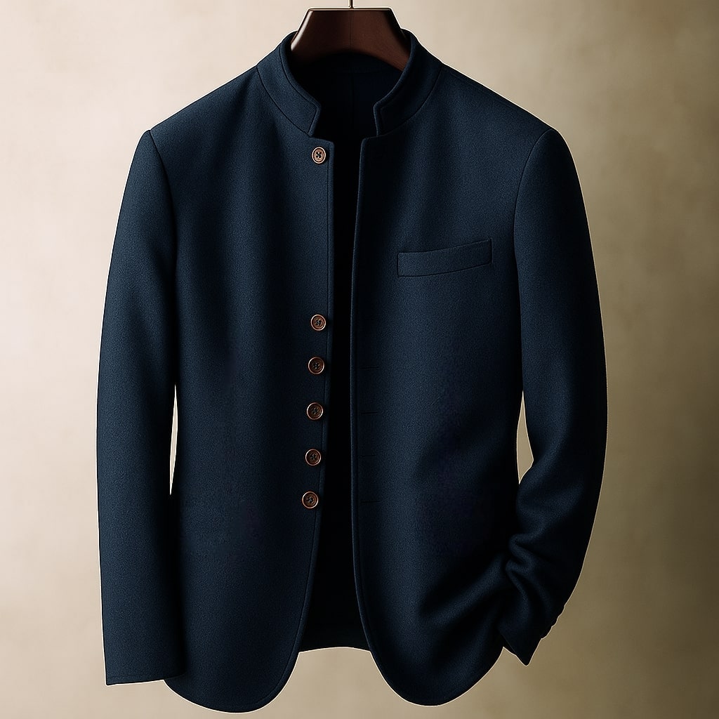 Veste Aspect Lainage Doublé Pour Homme