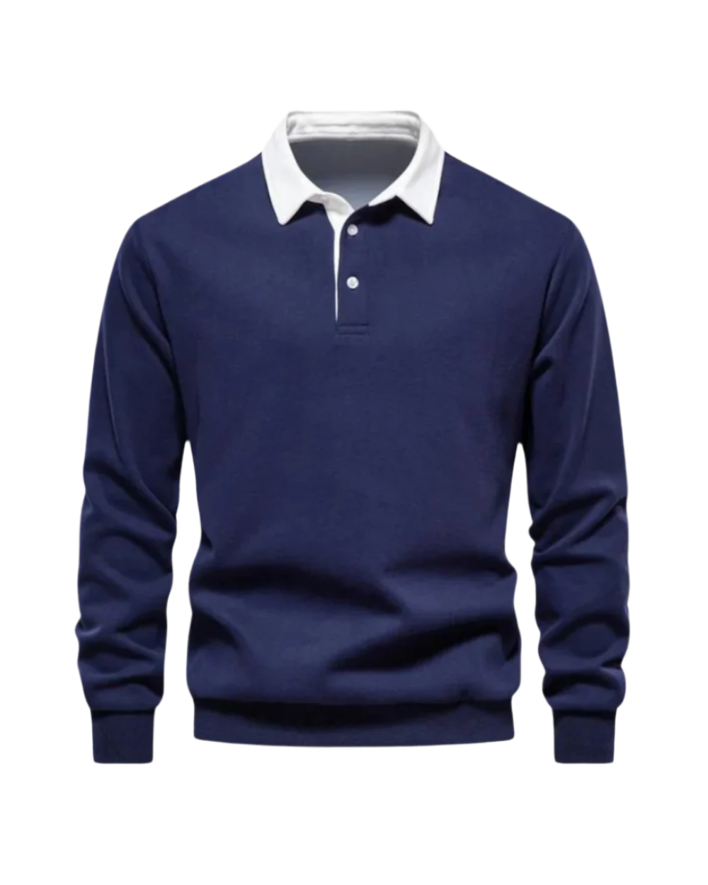 Pull Maille Côtelée Col Polo Pour Homme