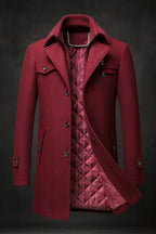 Homme Manteau Laine Matelassé