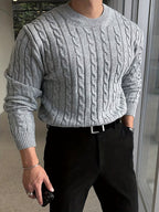 Pull Maille Douce Col Rond Pour Homme
