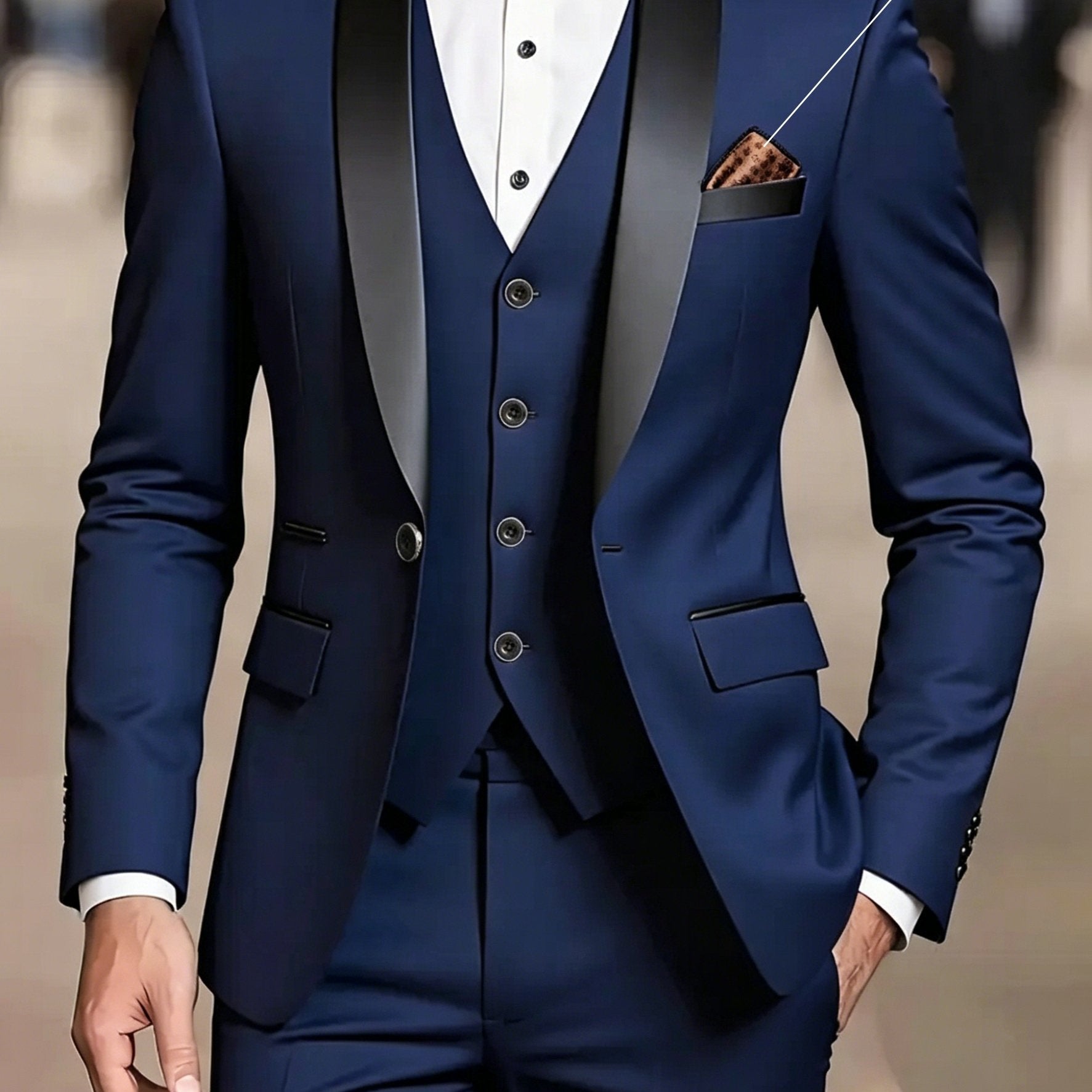 Costume 2 Pièces Coupe Droite 2 Pour Homme