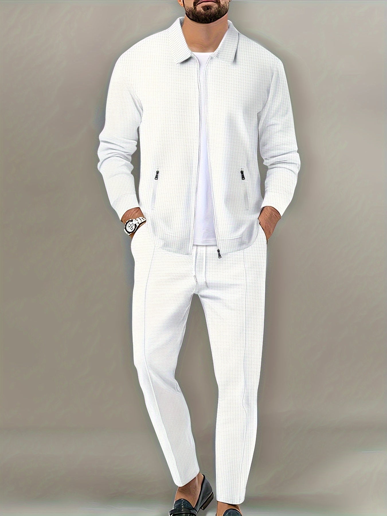 Costume 2 Pièces Maille Douce Pour Homme