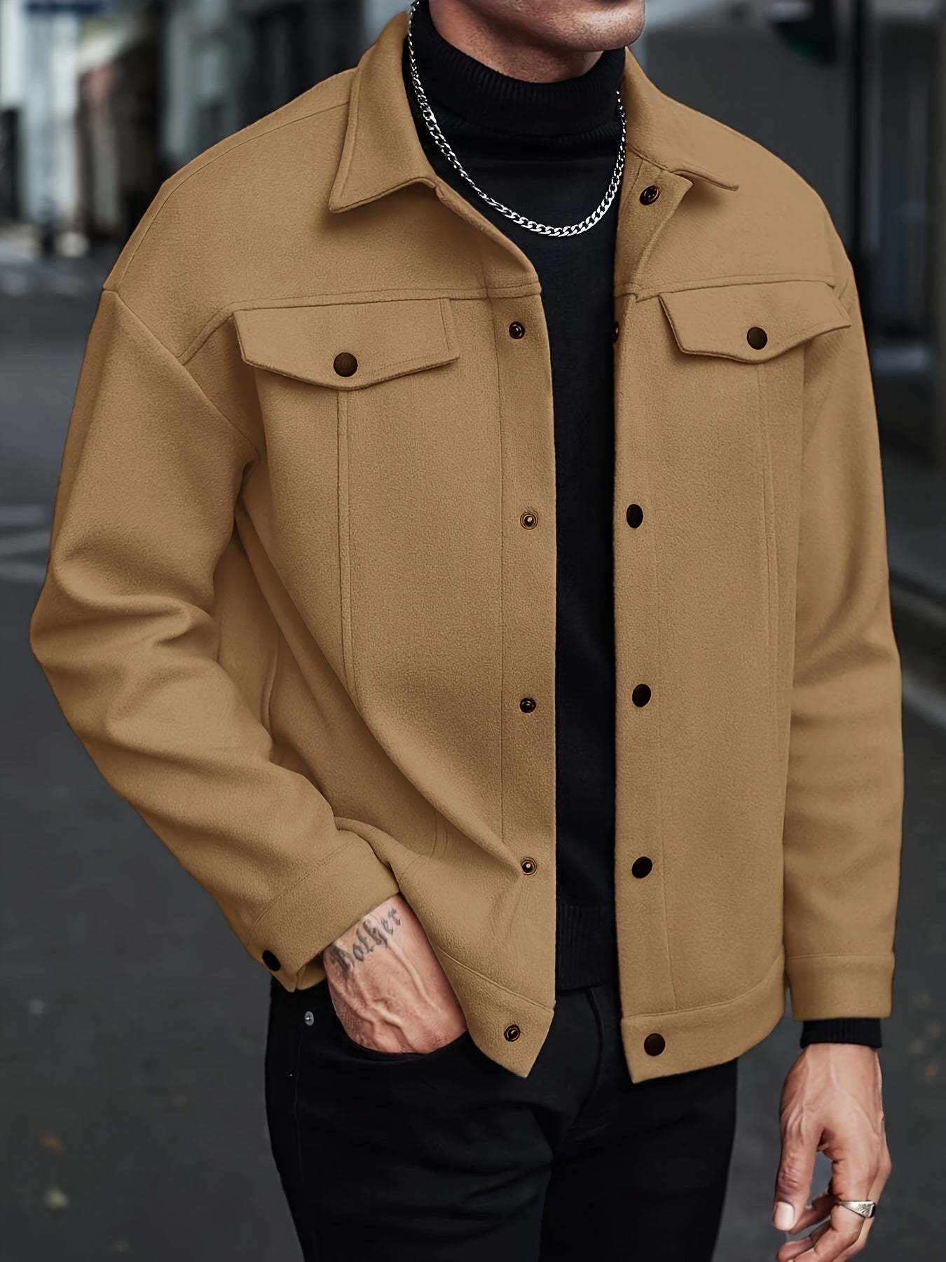 Veste Matière Stretch Pour Homme