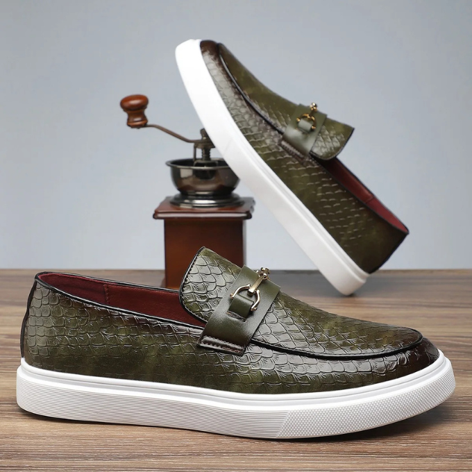 Mocassins Doublé Matière Texturée Pour Homme