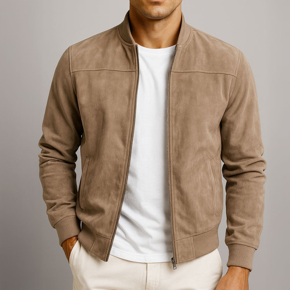 Veste Aspect Daim Pour Homme