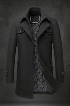 Homme Manteau Laine Matelassé