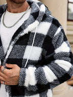 Homme Veste Sherpa Capuche