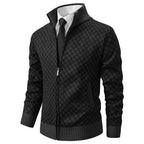 Homme Cardigan Zippé Texturé