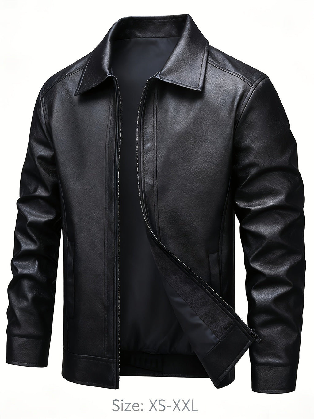 Homme Veste Aspect Cuir