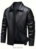 Homme Veste Aspect Cuir