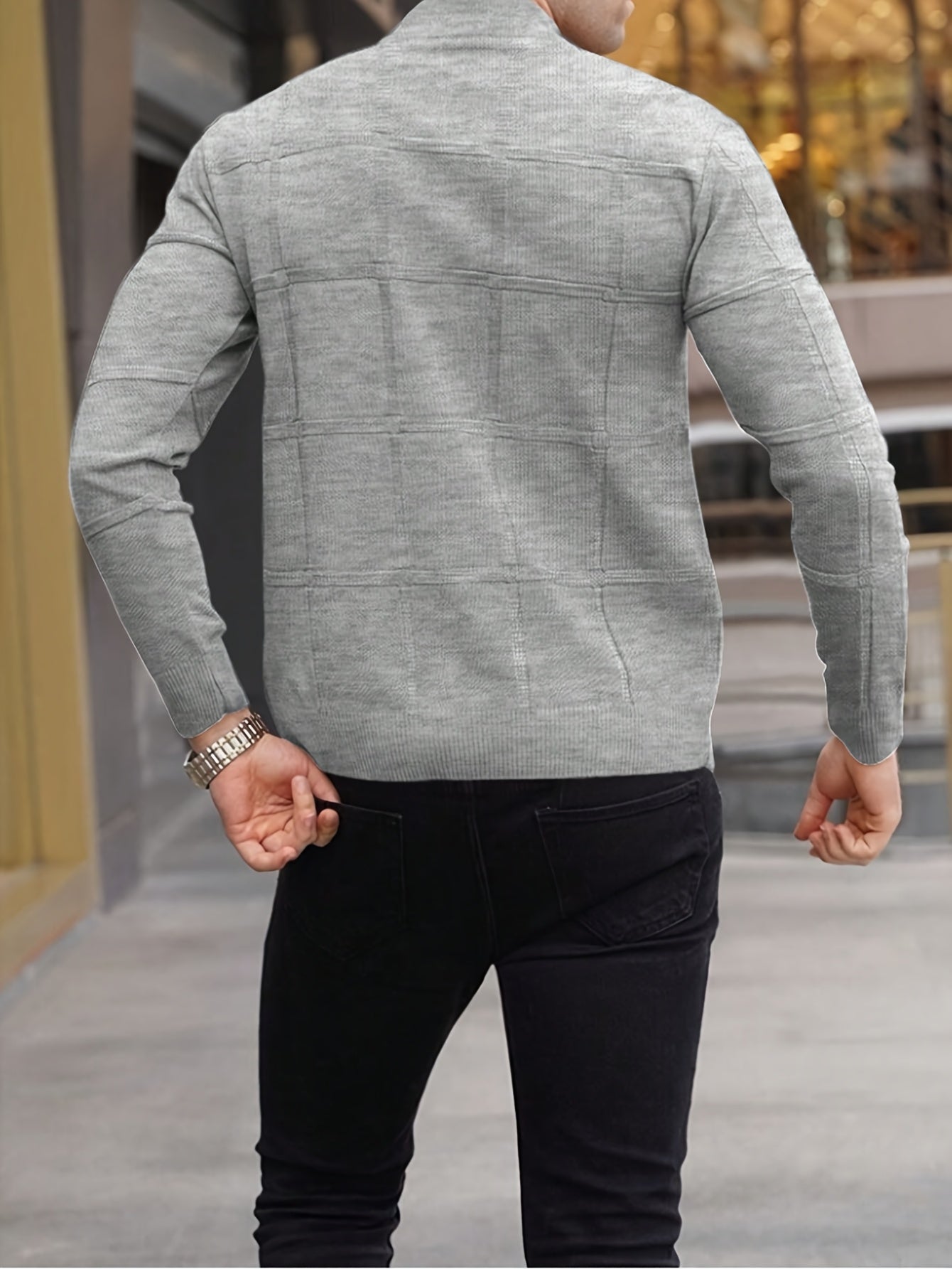 Pull Matière Stretch Coupe Droite Pour Homme