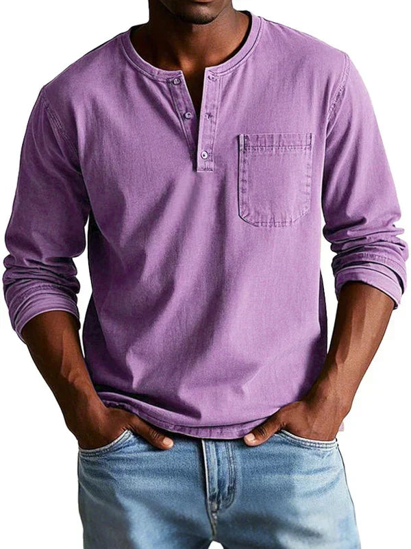 T-Shirt Col Tunisien Pour Homme