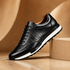 Homme Baskets Aspect Cuir