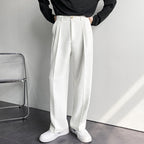 Homme Pantalon Plissé Large