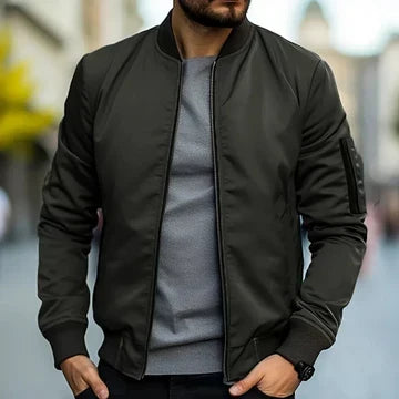 Blouson Bomber Maille Côtelée Pour Homme