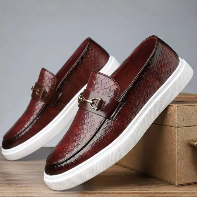 Mocassins Doublé Matière Texturée Pour Homme