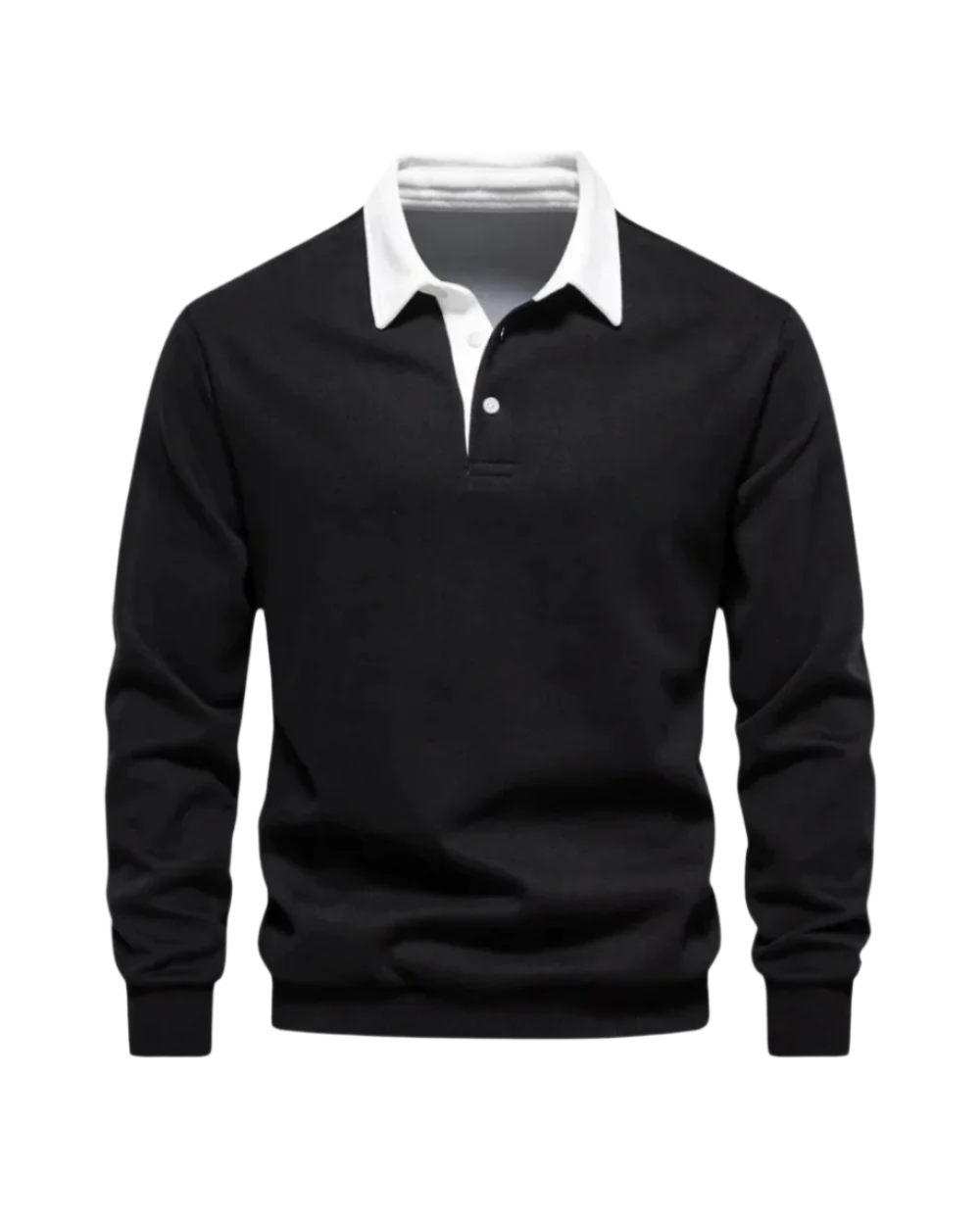 Pull Maille Côtelée Col Polo Pour Homme