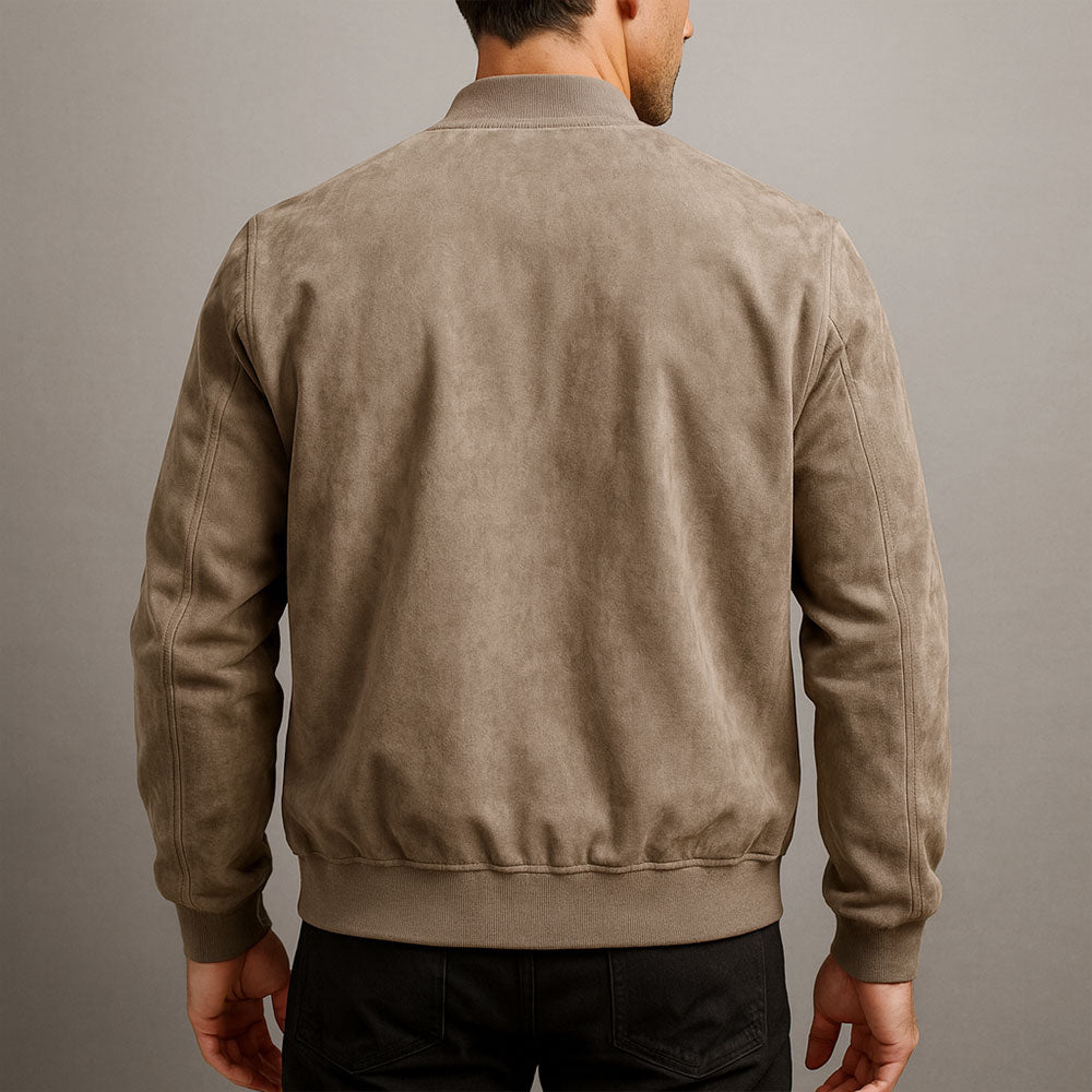 Veste Aspect Daim Pour Homme