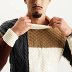 Homme Pull Maille Texturée