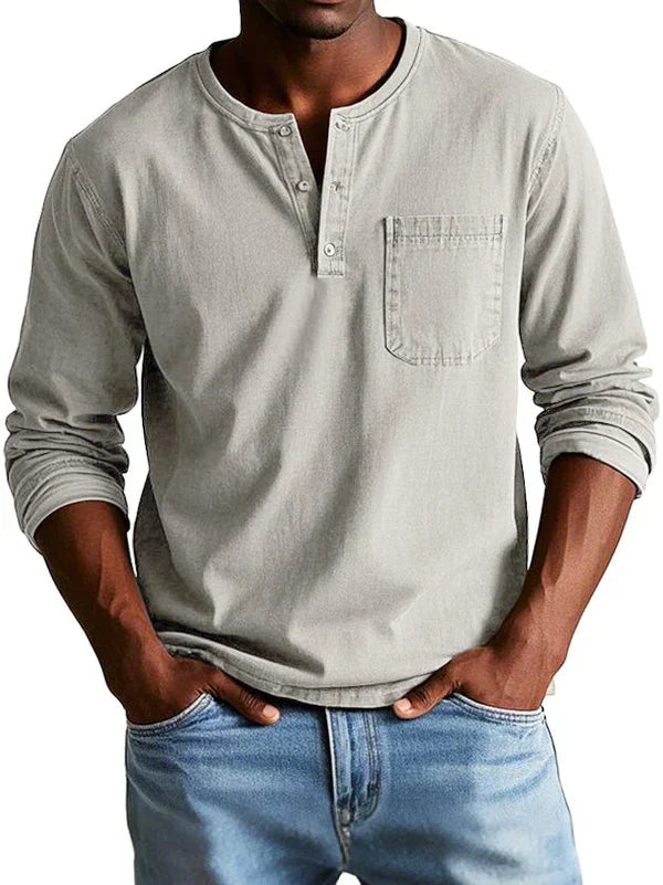 T-Shirt Col Tunisien Pour Homme