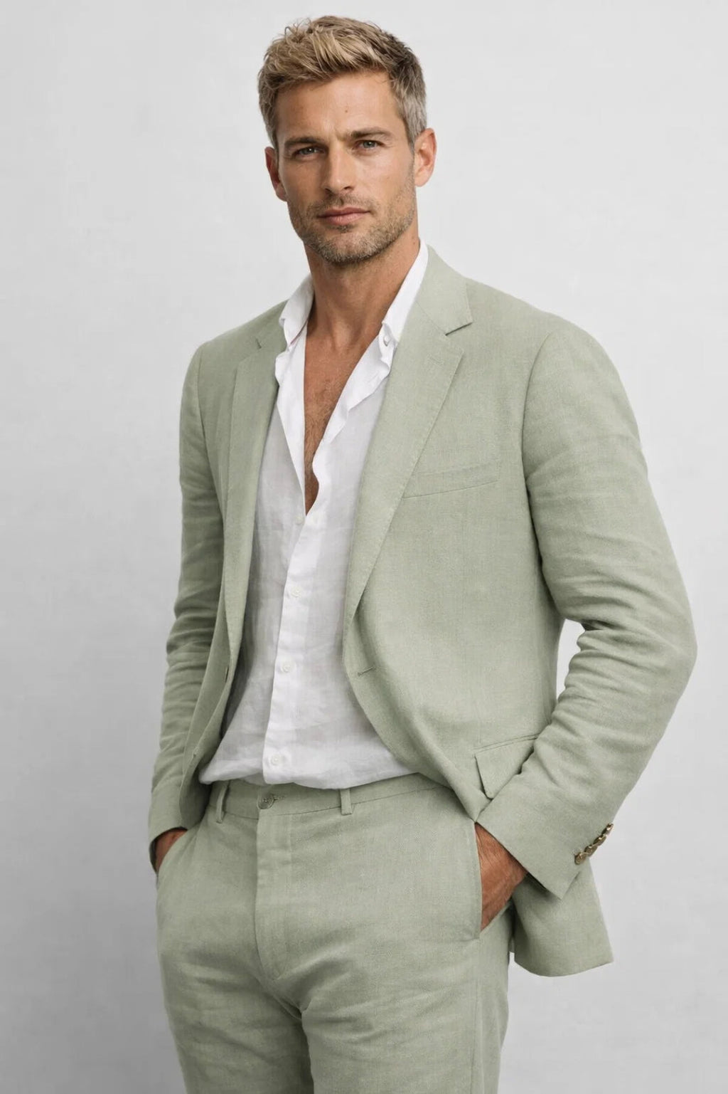 Costume 2 Pièces Fermeture Boutonnée Pour Homme