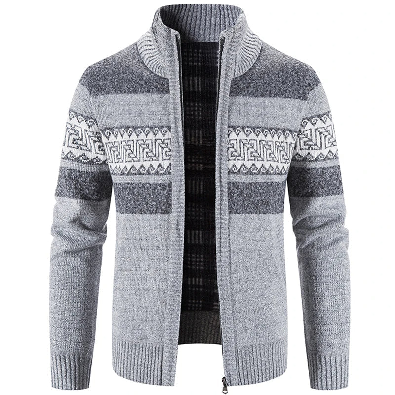 Homme Veste Maille Zippée