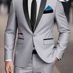 Costume 2 Pièces Coupe Droite Pour Homme