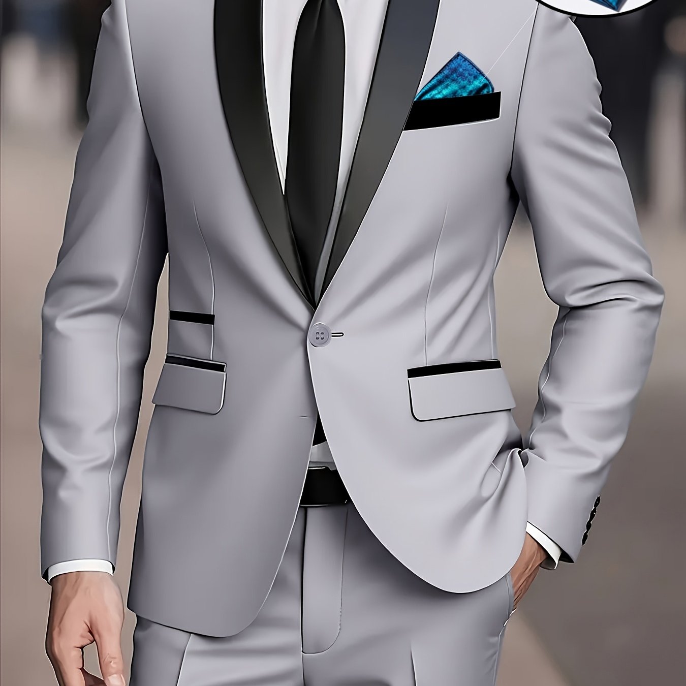 Costume 2 Pièces Coupe Droite Pour Homme