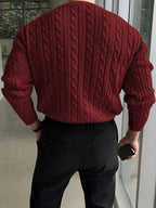 Pull Maille Douce Col Rond Pour Homme
