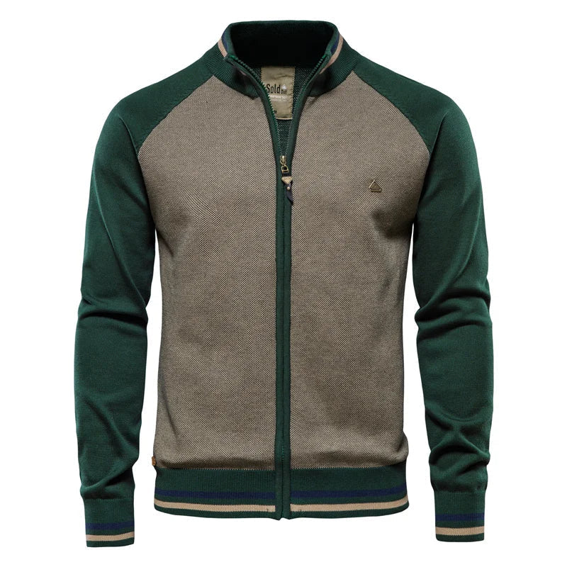 Homme Cardigan Coton Zippé