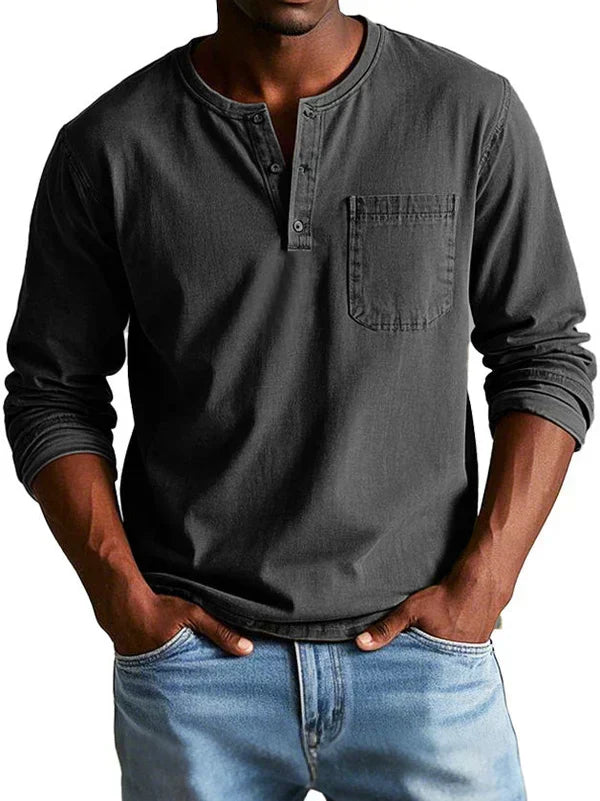 T-Shirt Col Tunisien Pour Homme