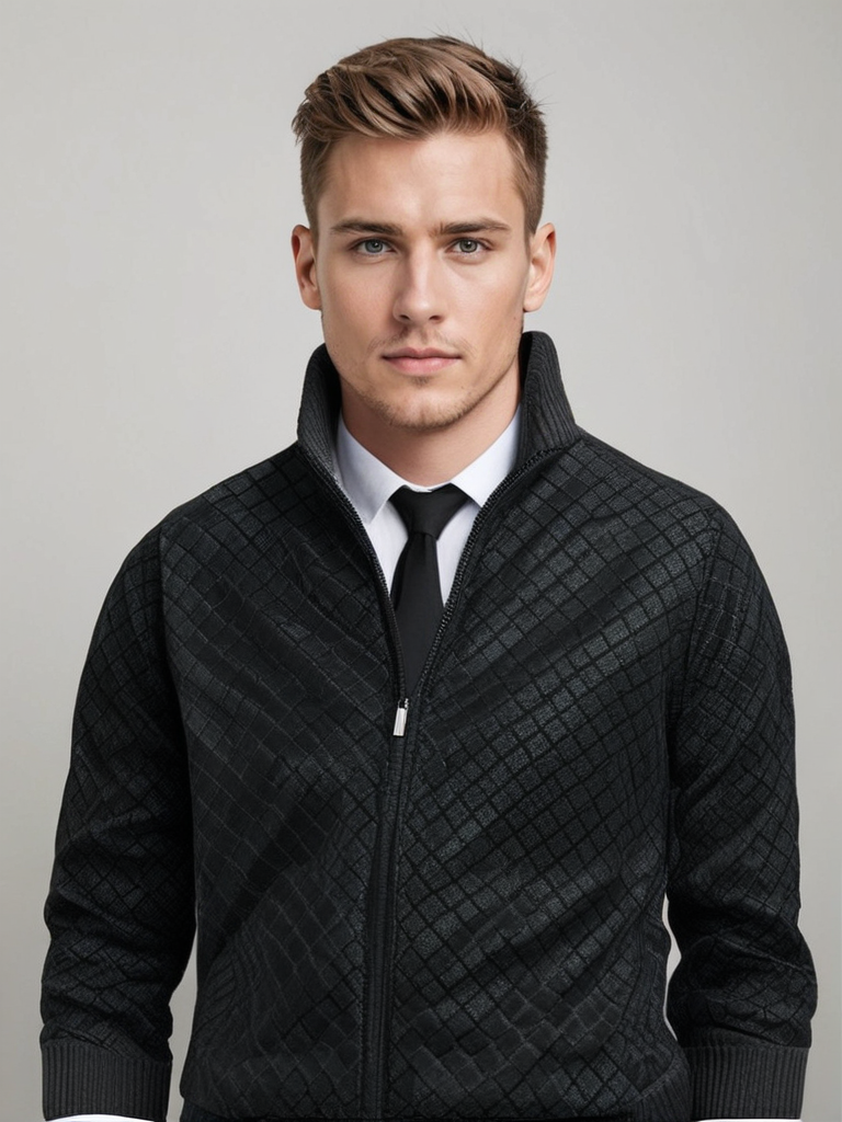 Homme Cardigan Zippé Maille