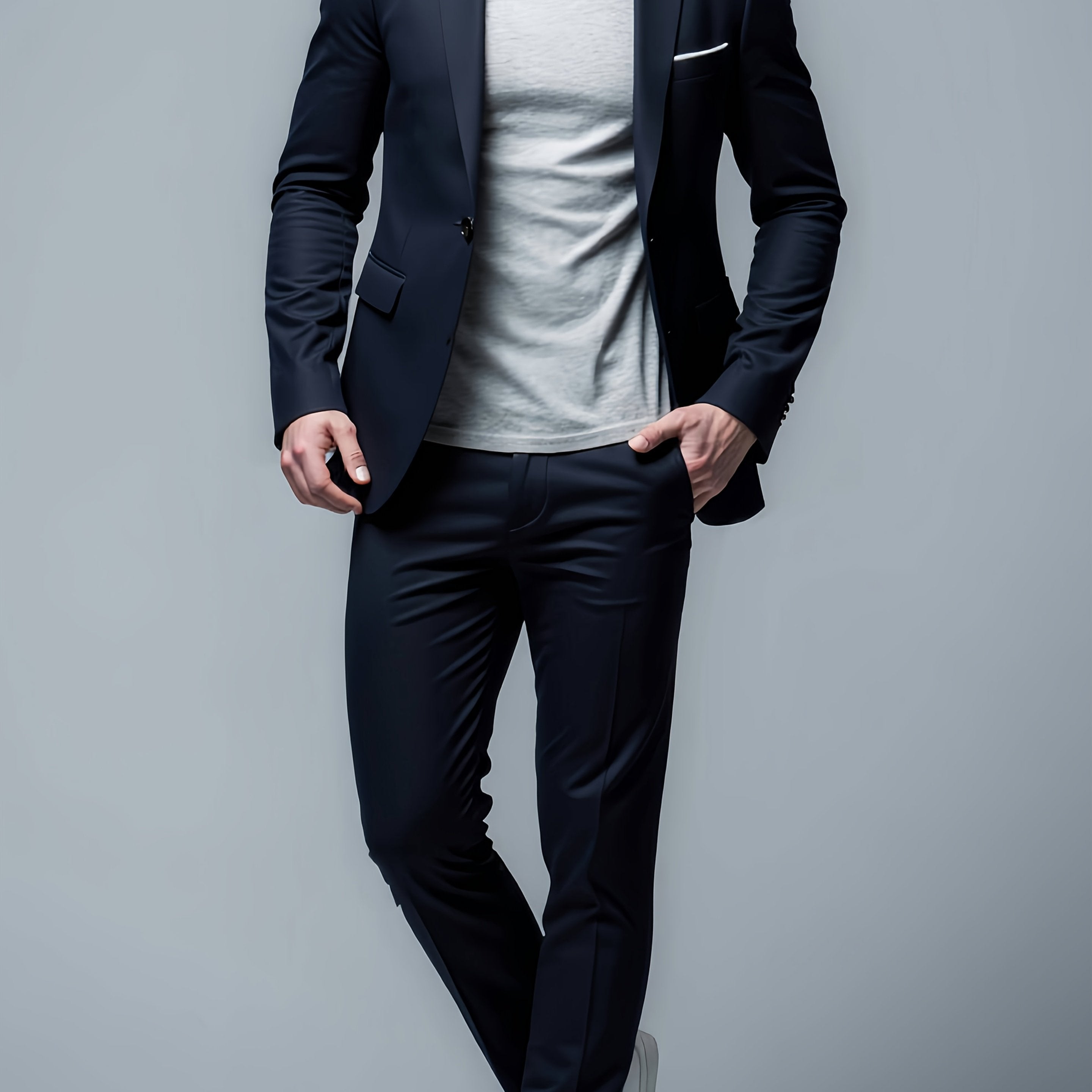 Costume 2 Pièces Col Cranté Pour Homme