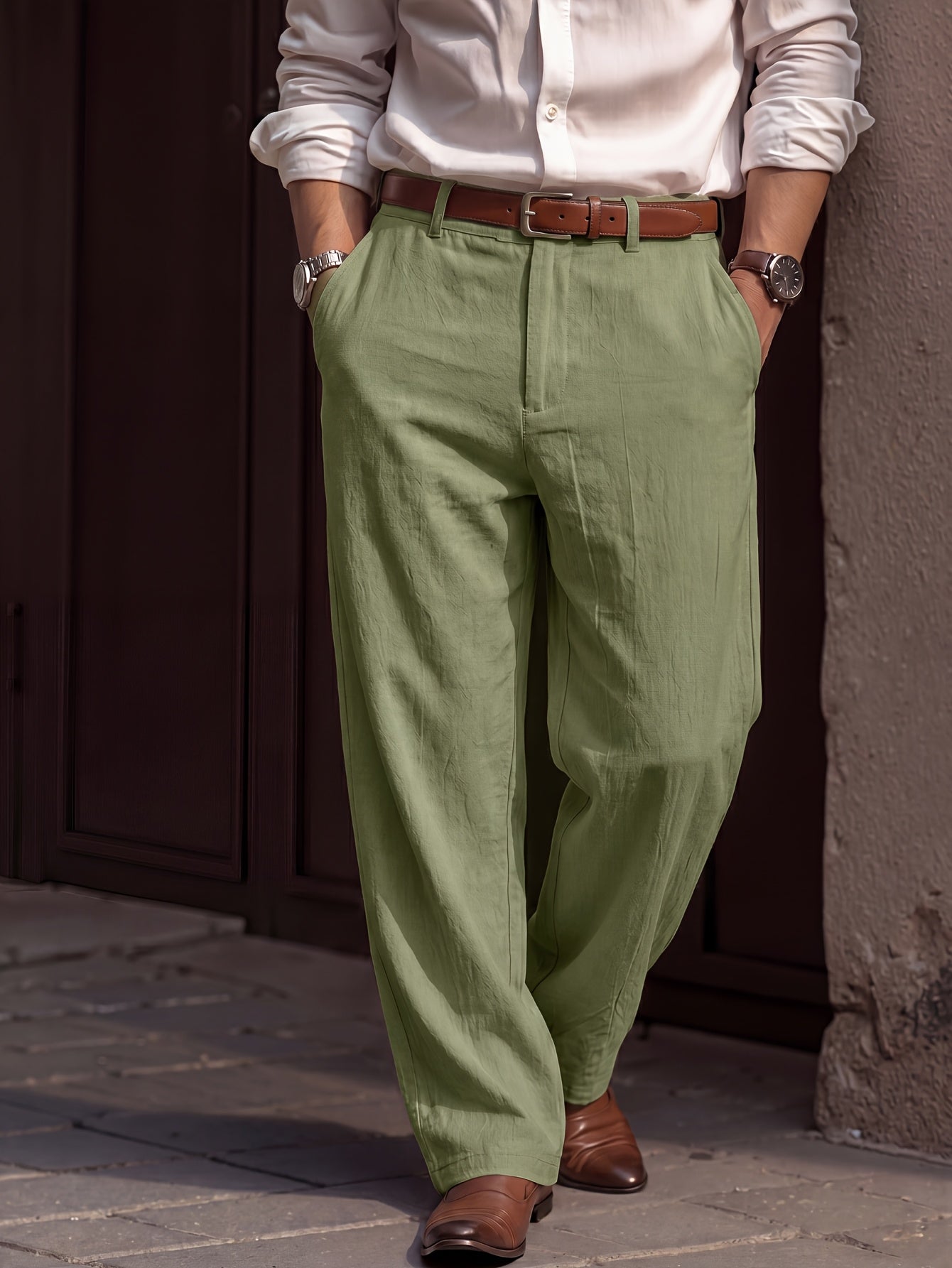 Pantalon Aspect Lin 2 Pour Homme