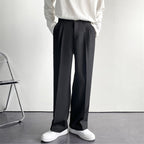 Homme Pantalon Plissé Large