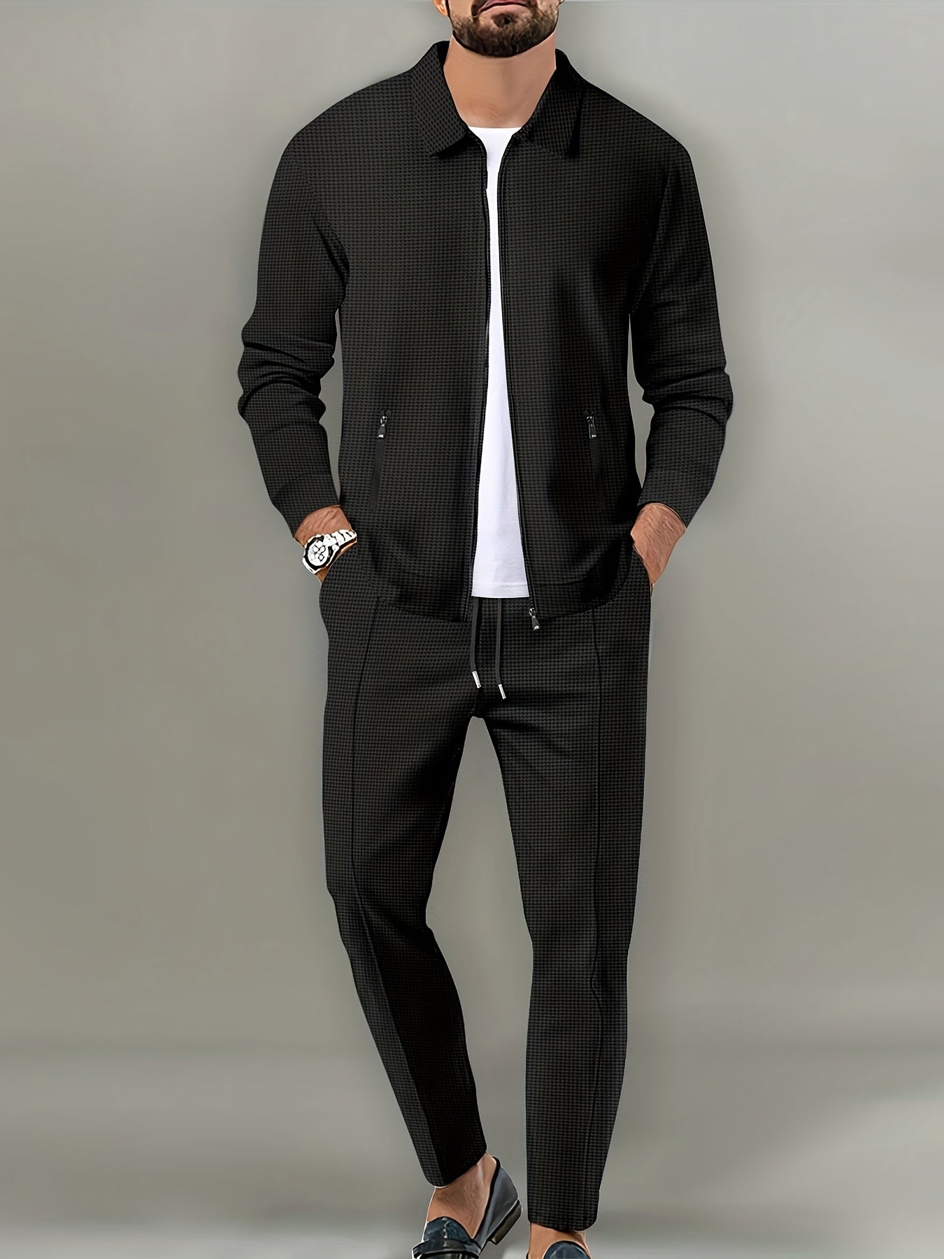Costume 2 Pièces Maille Douce Pour Homme