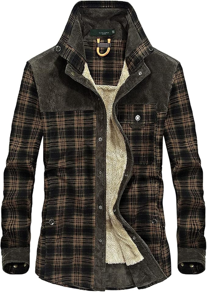 Veste Doublure Sherpa Coton Col Montant Pour Homme