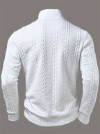 Pull Maille Douce Demi-Zip Pour Homme