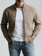 Veste Maille Gaufrée Coupe Droite Pour Homme