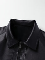 Homme Veste Aspect Cuir
