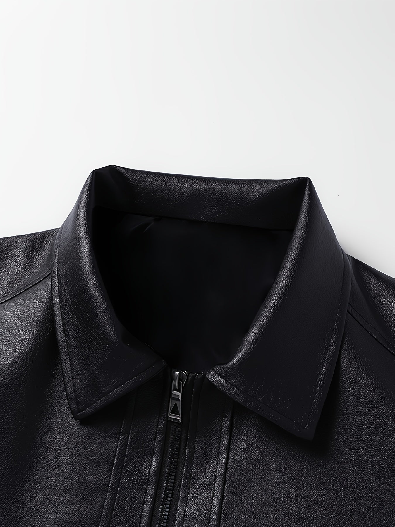 Homme Veste Aspect Cuir