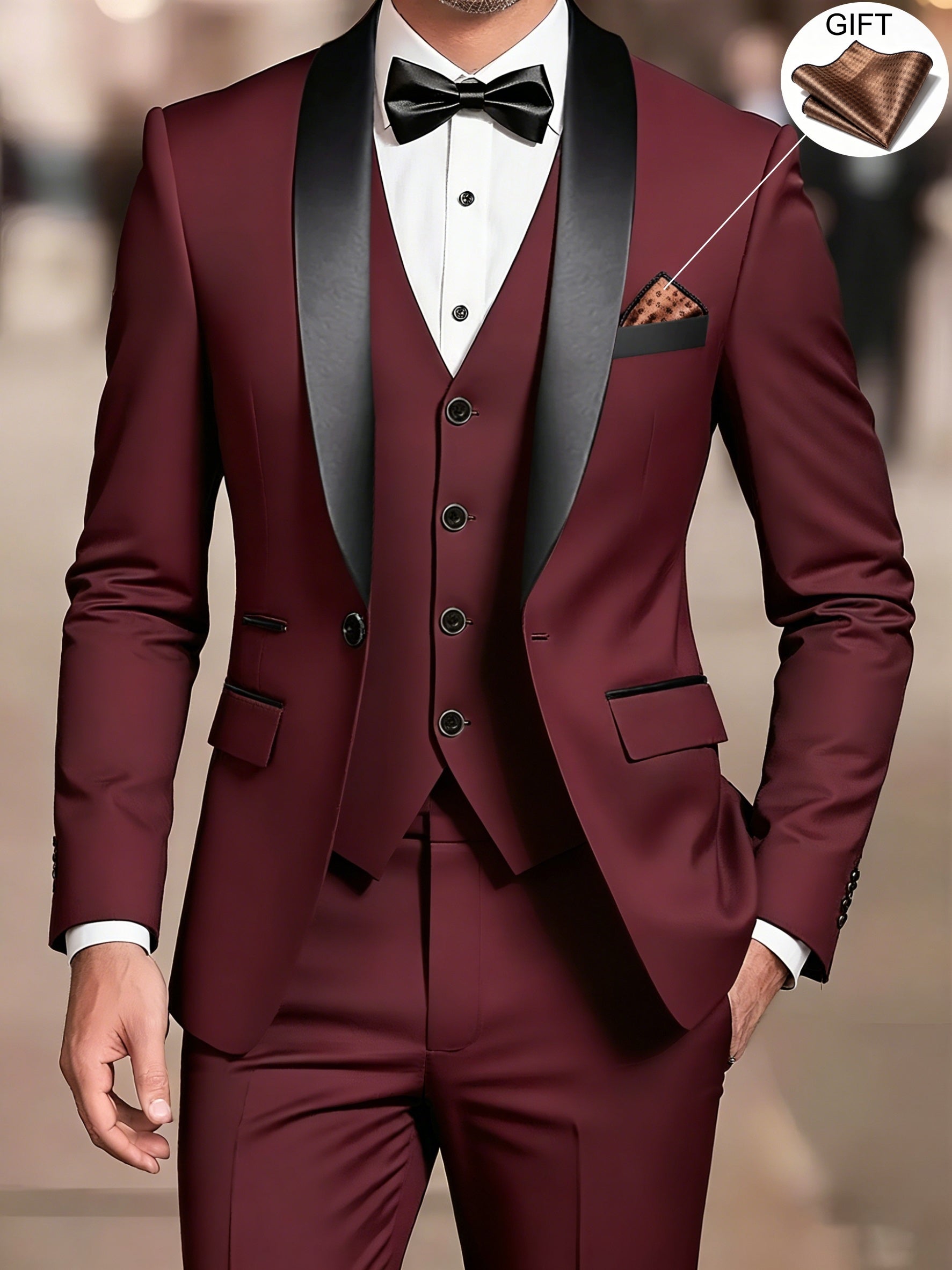 Costume 2 Pièces Coupe Droite 2 Pour Homme