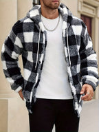 Homme Veste Sherpa Capuche
