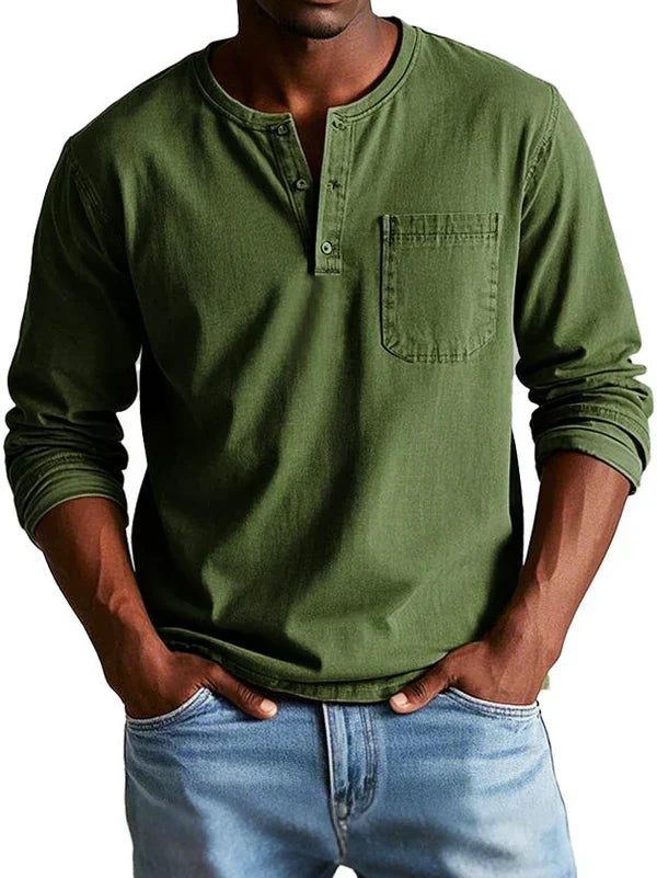 T-Shirt Col Tunisien Pour Homme