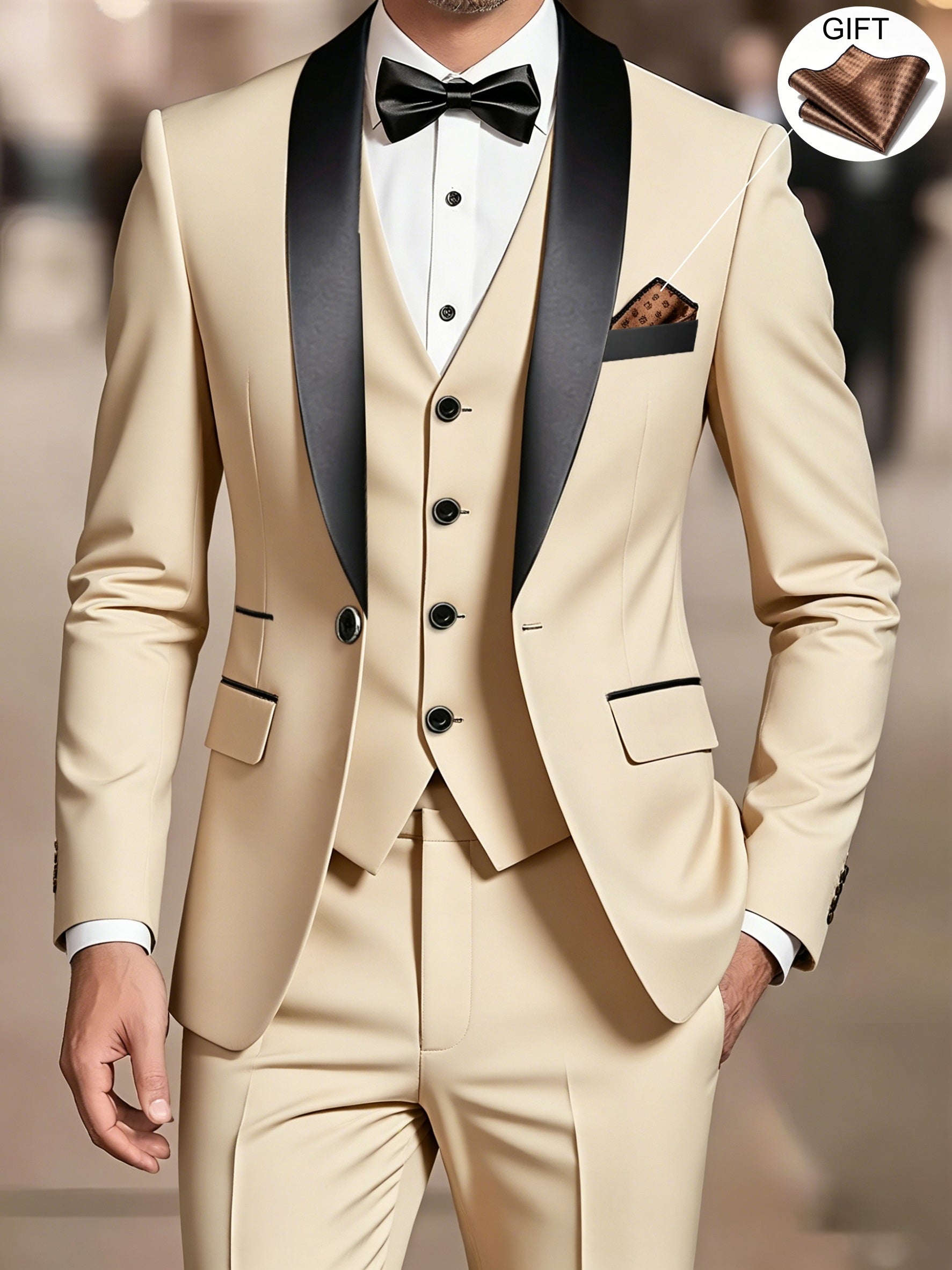 Costume 2 Pièces Coupe Droite 2 Pour Homme
