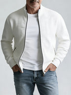 Veste Maille Gaufrée Coupe Droite Pour Homme
