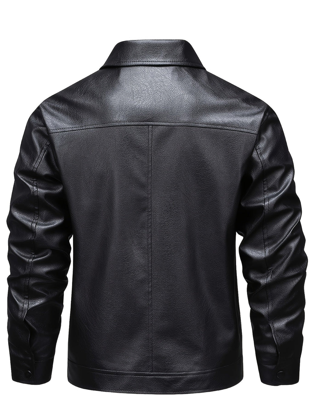 Homme Veste Aspect Cuir