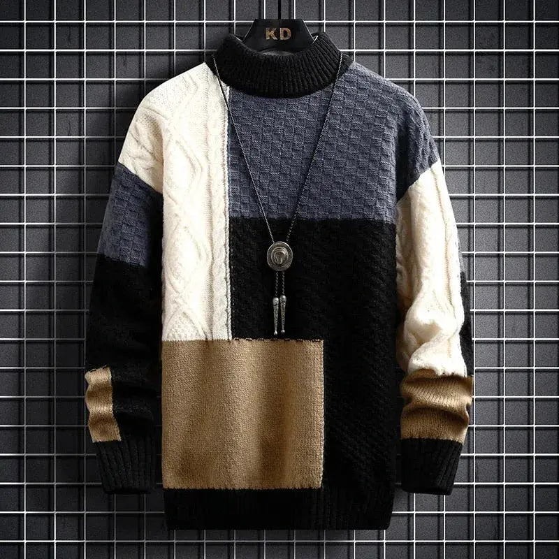 Homme Pull Maille Texturée