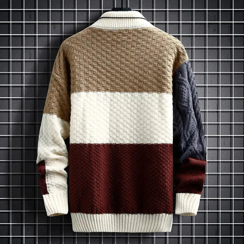 Homme Pull Maille Texturée