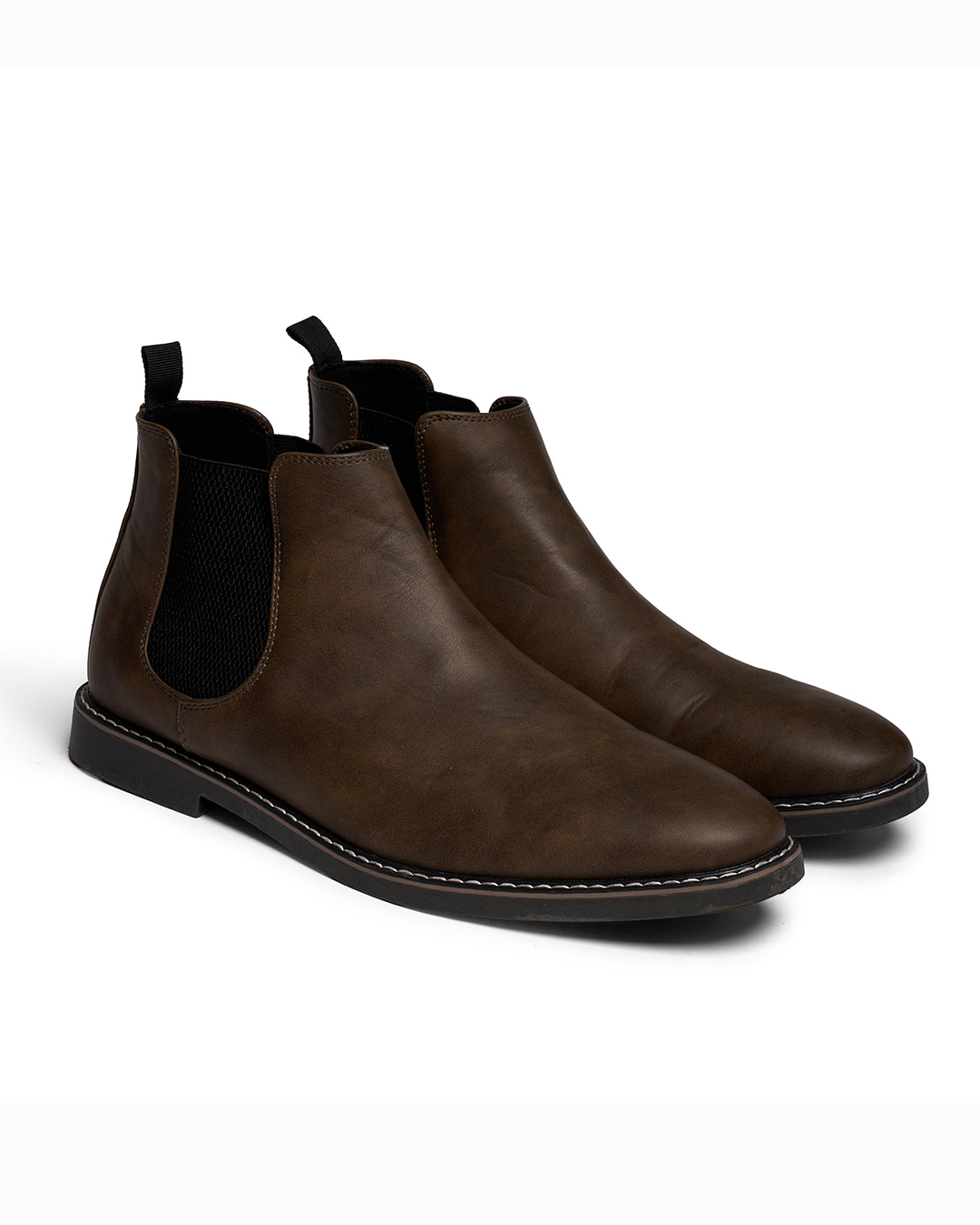 Bottes Chelsea Finition Lisse Bout Rond Montantes Pour Homme